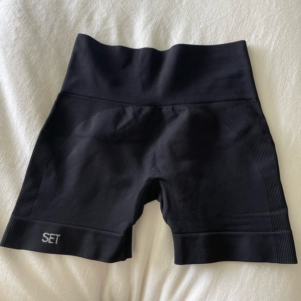 SET Active Black Bike Shorts